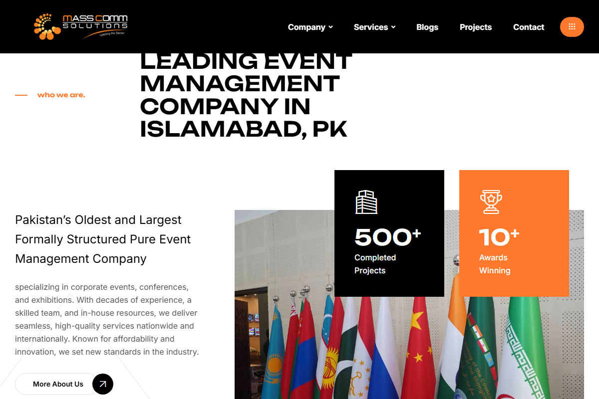 Screenshot of masscomm.pk